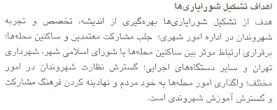 اهداف تشکیل شورایاری